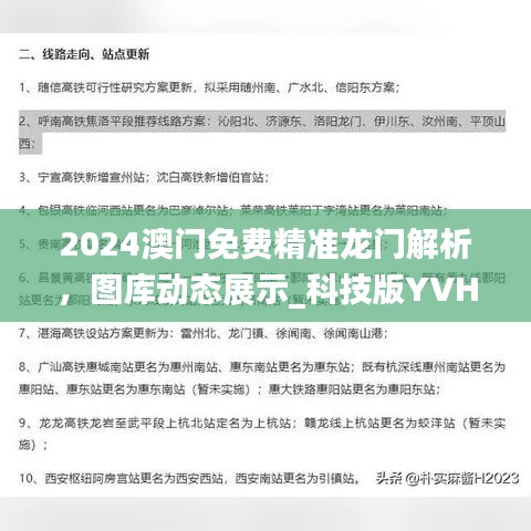 2024澳門免費(fèi)精準(zhǔn)龍門解析，圖庫動(dòng)態(tài)展示_科技版YVH464.54