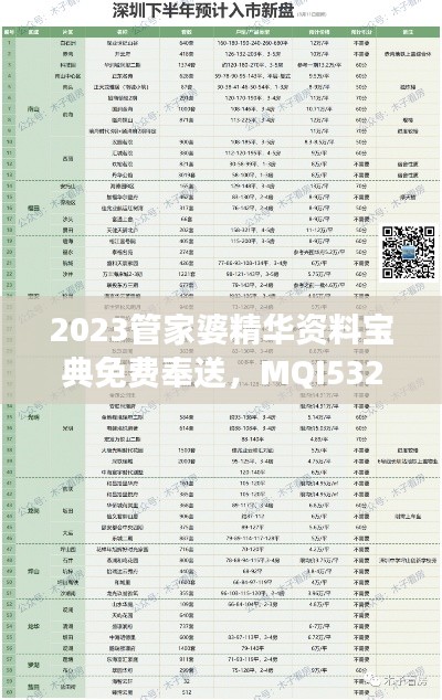 2023管家婆精華資料寶典免費(fèi)奉送，MQI532.64水晶版數(shù)據(jù)解讀