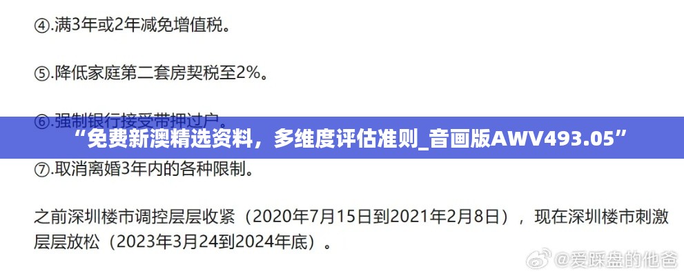 “免費(fèi)新澳精選資料，多維度評估準(zhǔn)則_音畫版AWV493.05”