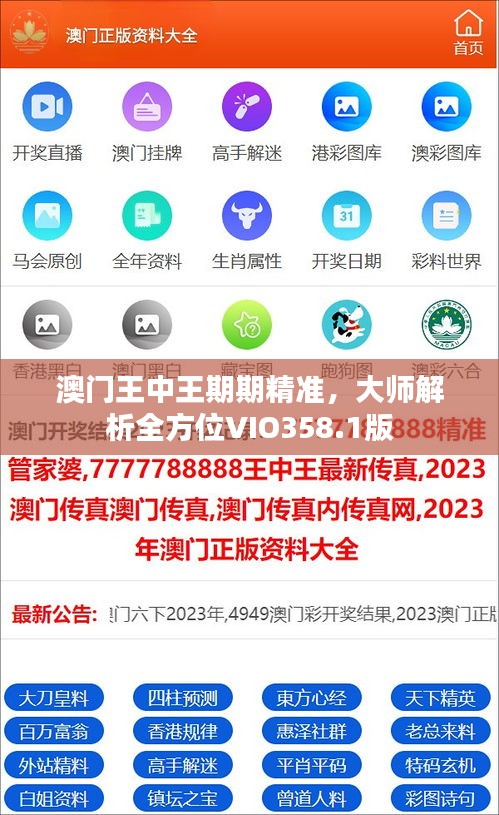 澳門王中王期期精準，大師解析全方位VIO358.1版