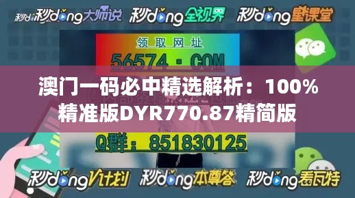 澳門一碼必中精選解析：100%精準版DYR770.87精簡版