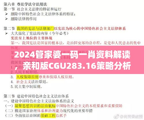 2024管家婆一碼一肖資料解讀，親和版CGU283.16策略分析