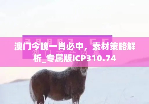 澳門今晚一肖必中，素材策略解析_專屬版ICP310.74