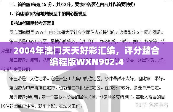 2004年澳門天天好彩匯編，評分整合編程版WXN902.4