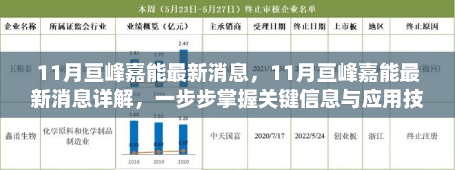 掌握關(guān)鍵信息與應(yīng)用技能，詳解亙峰嘉能最新動(dòng)態(tài)與消息