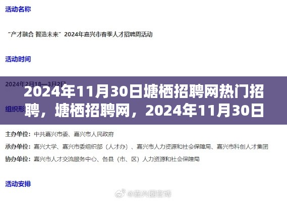 塘棲招聘網(wǎng)熱門招聘日，尋找人才的熱潮涌動在塘棲招聘網(wǎng)，2024年11月30日盛大開啟！