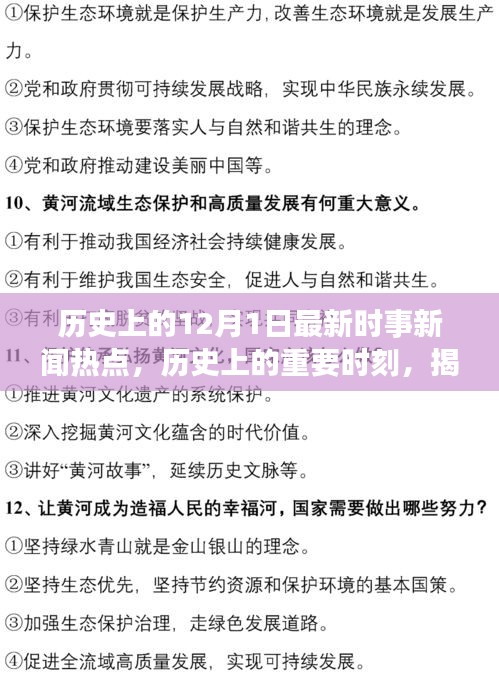 揭秘十二月一日的歷史重要時(shí)刻與最新時(shí)事新聞熱點(diǎn)回顧與影響