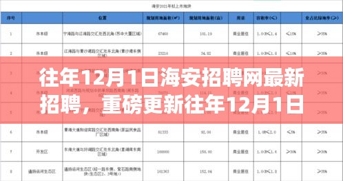 往年12月1日海安招聘網(wǎng)最新職位信息揭秘，求職者福音