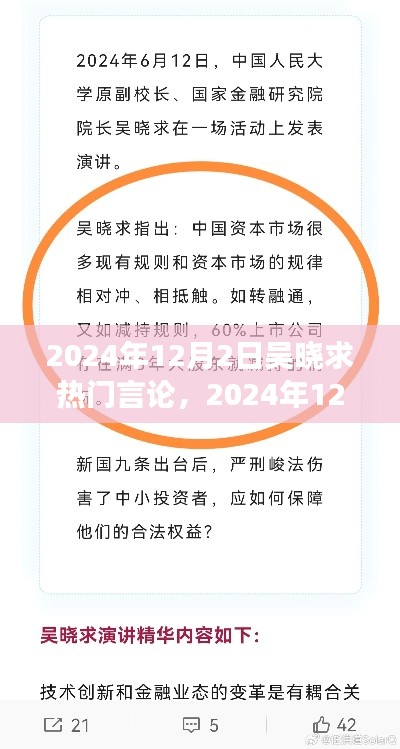 吳曉求熱門(mén)言論深度解讀與前沿洞察，2024年12月2日的觀點(diǎn)分享