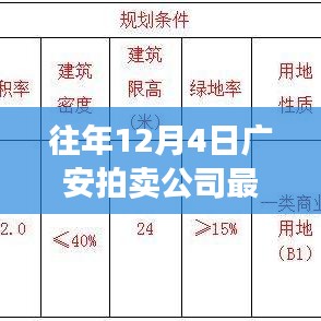 廣安拍賣公司歷年12月4日回顧，矚目時刻鑄就行業(yè)傳奇拍賣新聞速遞