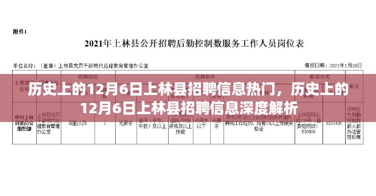 歷史上的12月6日上林縣招聘信息解析與熱點回顧