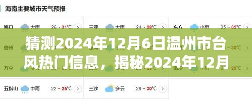 揭秘與預測，2024年溫州市臺風熱門信息提前解讀與應對準備