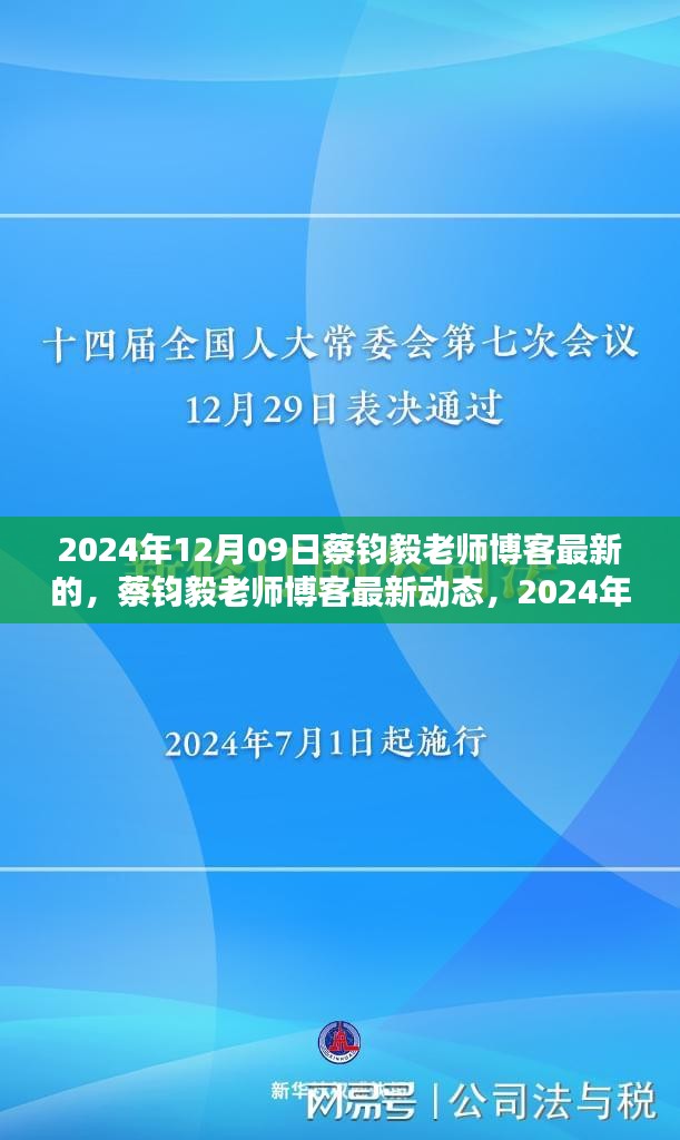 蔡鈞毅老師博客最新動態(tài)，深度探討文章發(fā)布于2024年12月09日