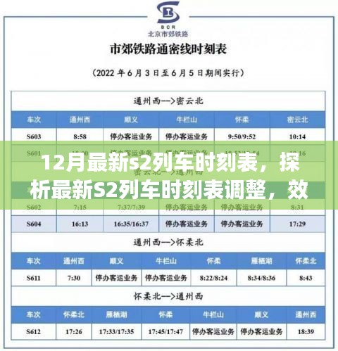 最新S2列車時(shí)刻表調(diào)整解析，效率與便利的權(quán)衡之道