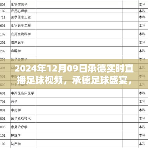 承德足球盛宴，實(shí)時(shí)直播足球視頻解析（日期，2024年12月09日）