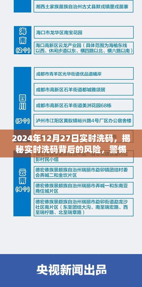 揭秘實時洗碼背后的風(fēng)險，警惕違法犯罪行為（實時洗碼資訊，日期，2024年12月27日）