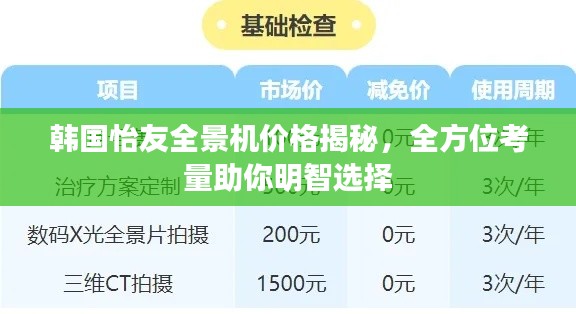 韓國怡友全景機價格揭秘，全方位考量助你明智選擇