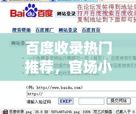 百度收錄熱門推薦，官場小說的世界