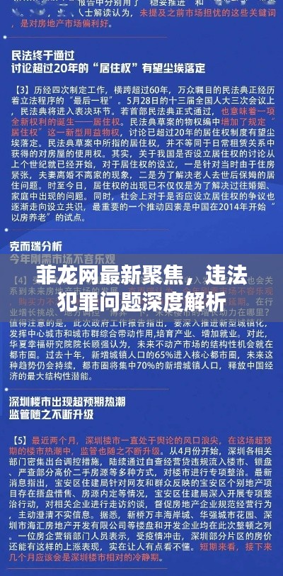 菲龍網(wǎng)最新聚焦，違法犯罪問題深度解析