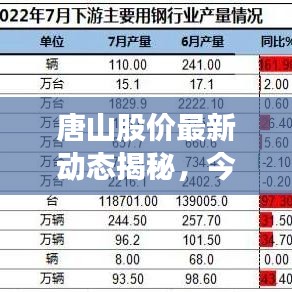 唐山股價最新動態(tài)揭秘，今日走勢一覽無余