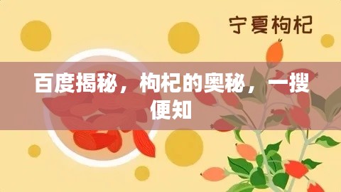 百度揭秘，枸杞的奧秘，一搜便知