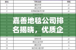 嘉善地毯公司排名揭曉，優(yōu)質企業(yè)榜單不容錯過！