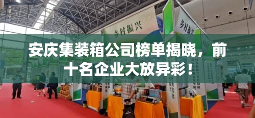 安慶集裝箱公司榜單揭曉，前十名企業(yè)大放異彩！
