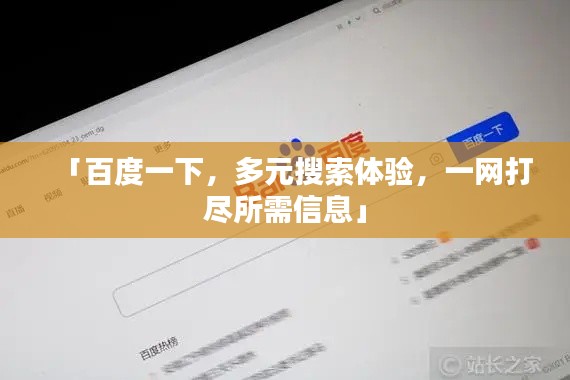 「百度一下，多元搜索體驗，一網(wǎng)打盡所需信息」
