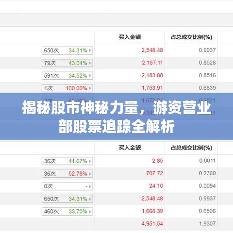 揭秘股市神秘力量，游資營業(yè)部股票追蹤全解析